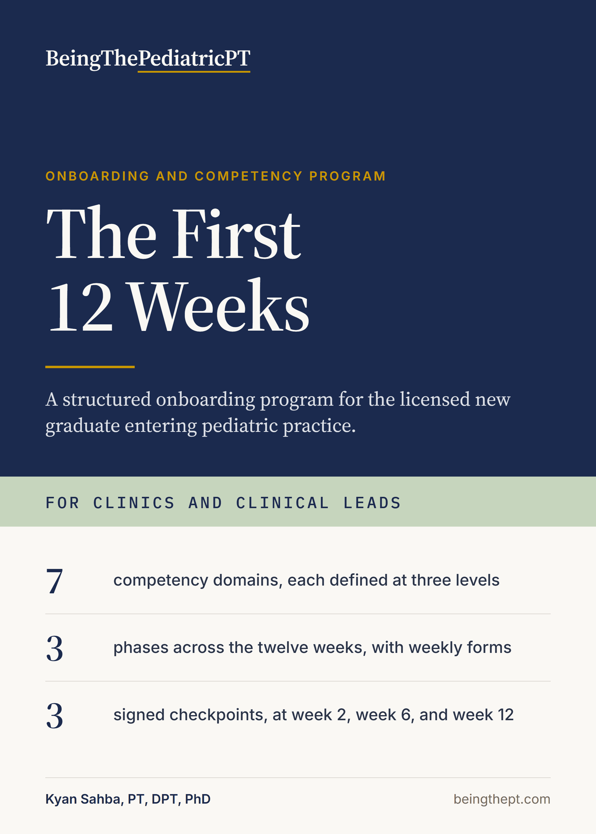 The First 12 Weeks, cover